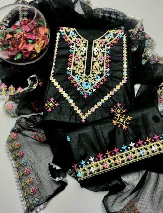 MACHINE EMBROIDERY GALA WORK DRESS