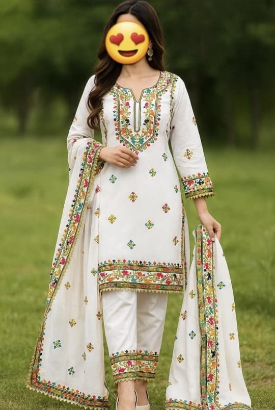 MACHINE EMBROIDERY GALA WORK DRESS