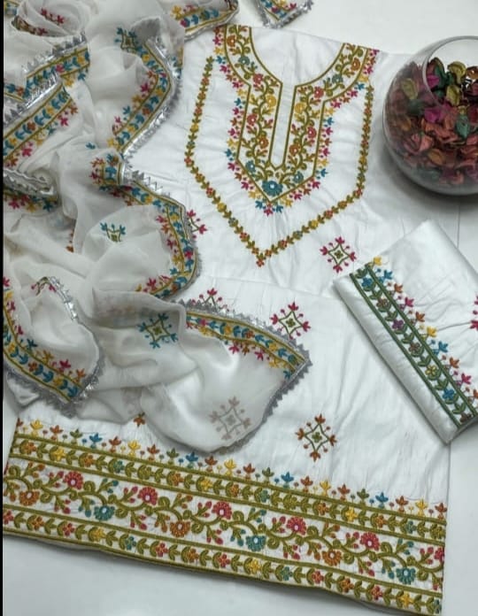 MACHINE EMBROIDERY GALA WORK DRESS