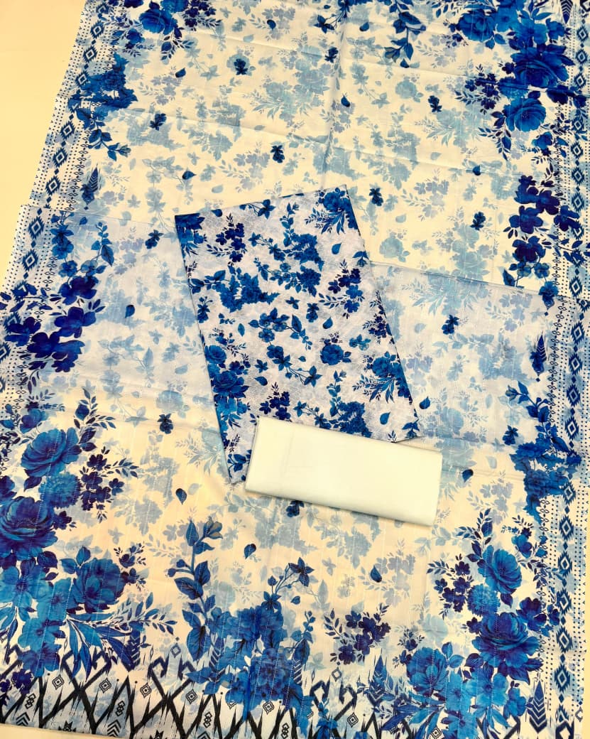 3pcs Lawn Printed Lawn