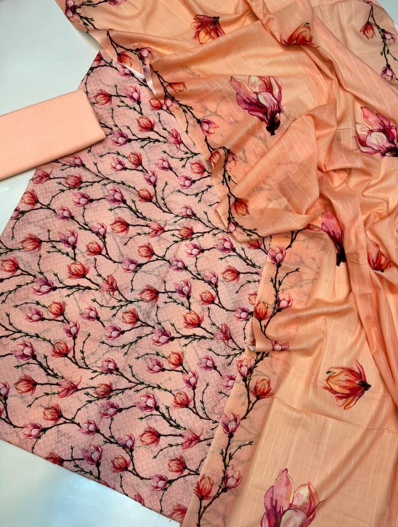 3pcs Lawn Printed Dress