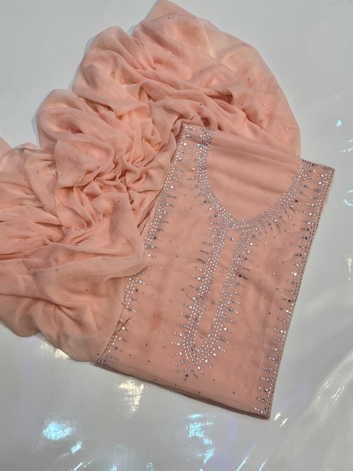 Kurta Gala Mukesh Chiffon Dress