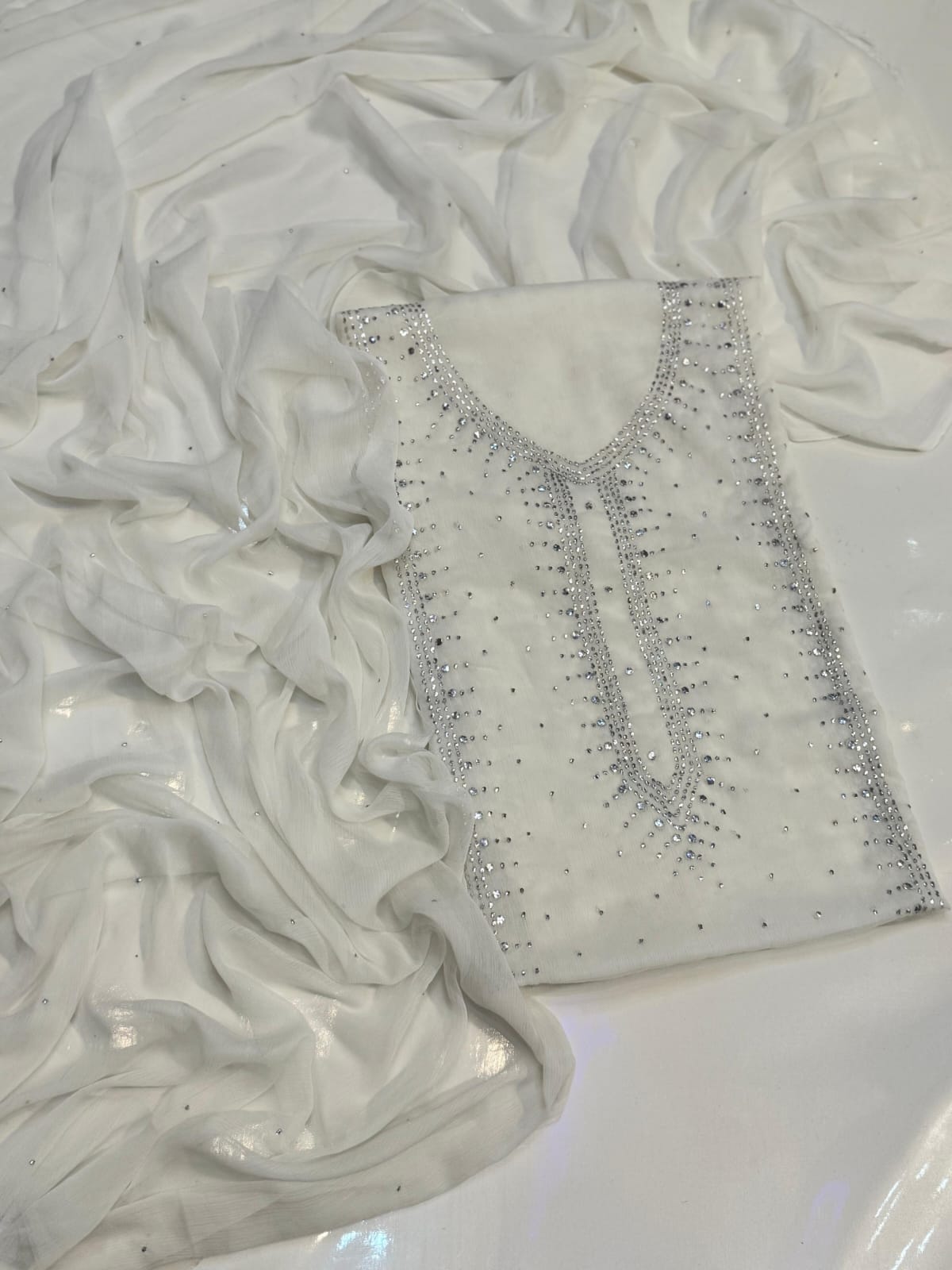 Kurta Gala Mukesh Chiffon Dress