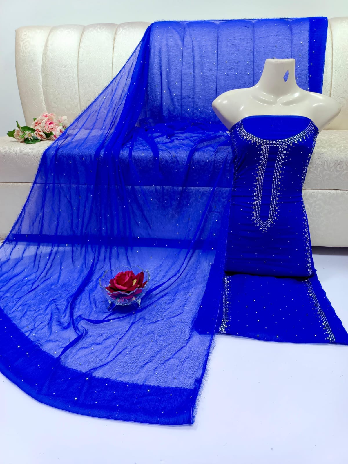 Kurta Gala Mukesh Chiffon Dress