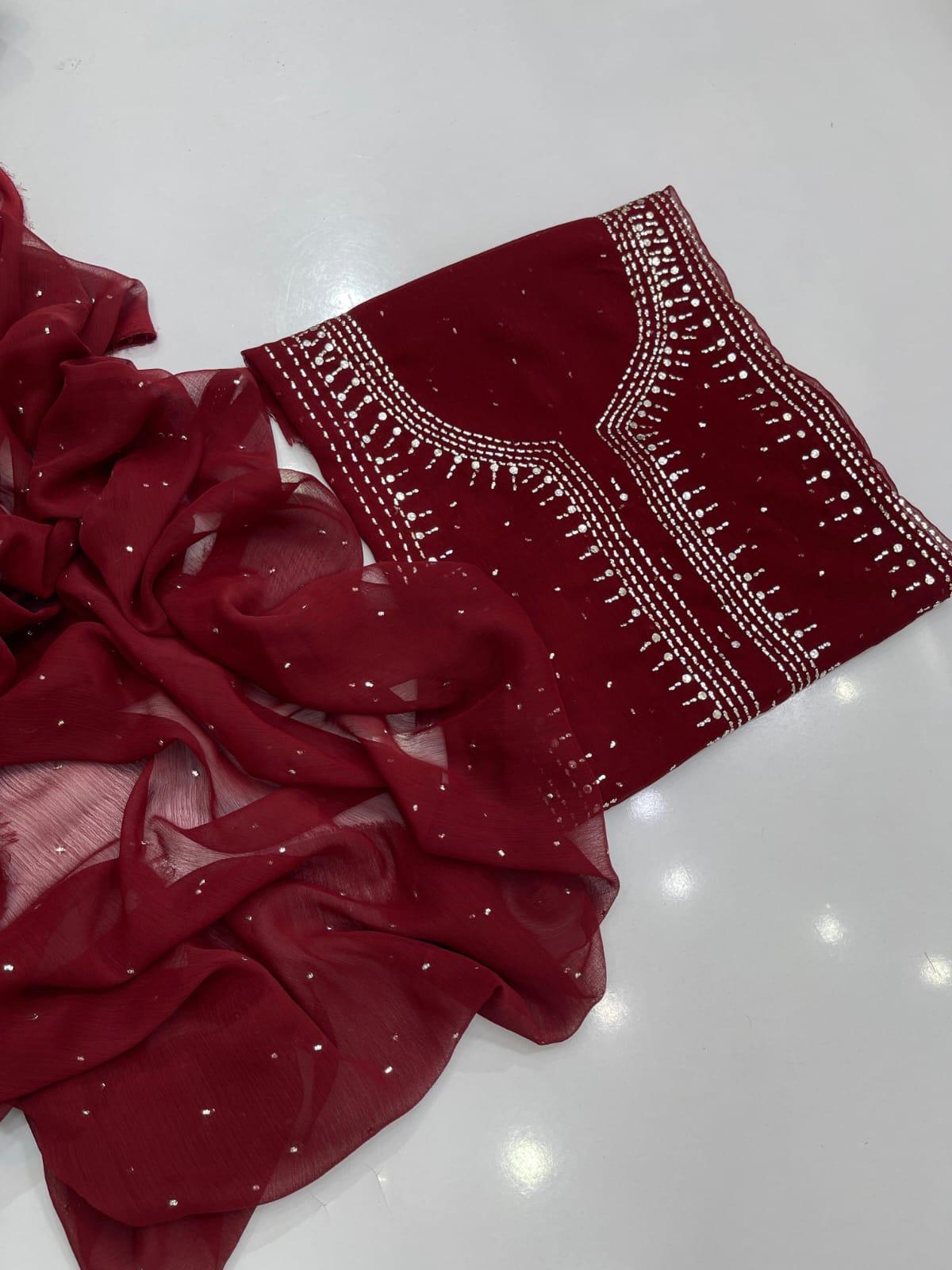 Kurta Gala Mukesh Chiffon Dress