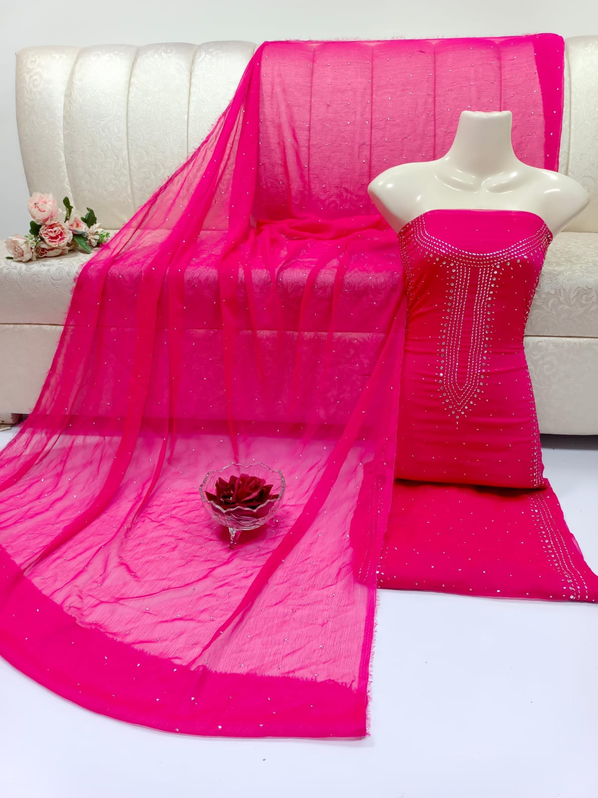 Kurta Gala Mukesh Chiffon Dress