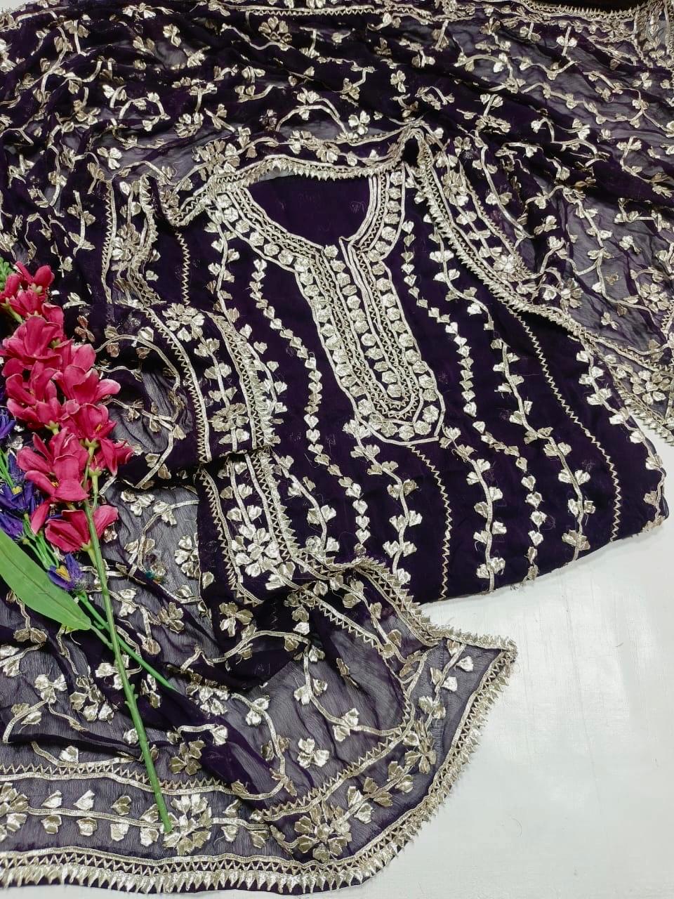 GOTTA GALA JAAL CHIFFON DRESS