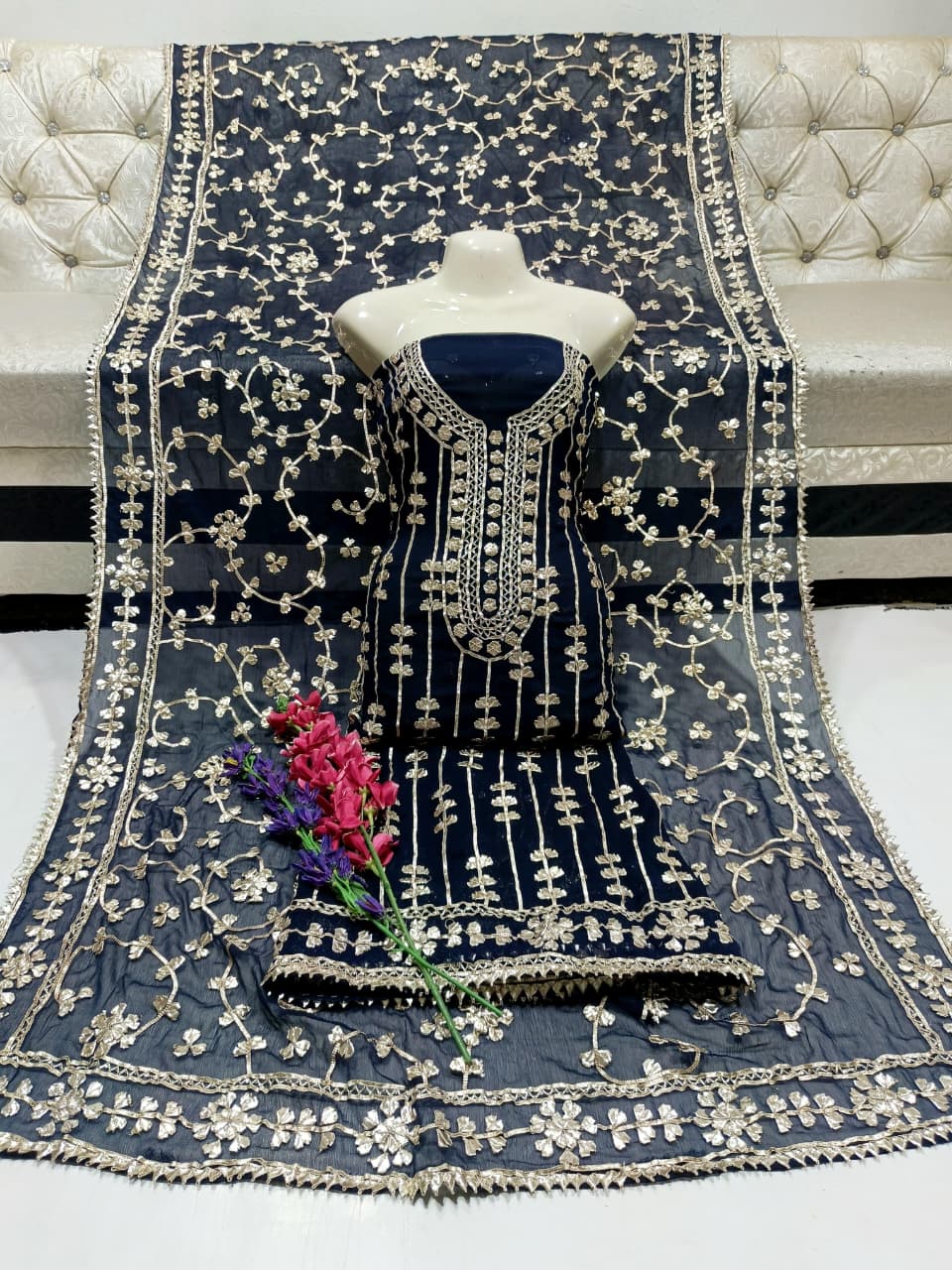 GOTTA GALA JAAL CHIFFON DRESS