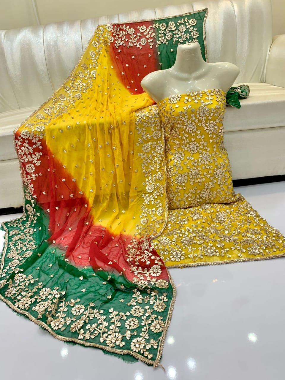 GOTTA JAAL CHIFFON DRESS