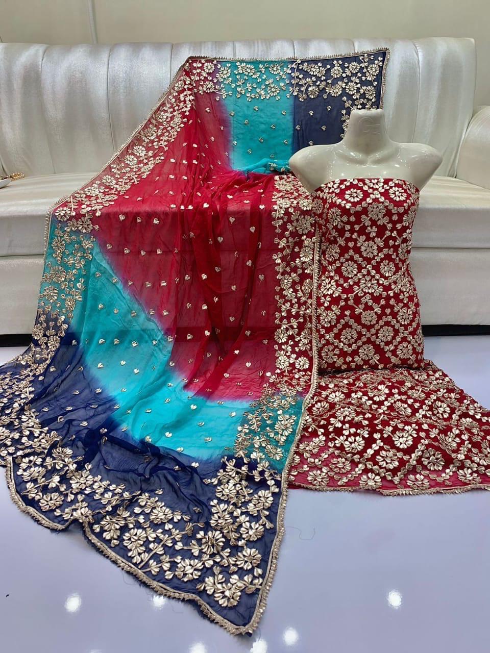 GOTTA JAAL CHIFFON DRESS