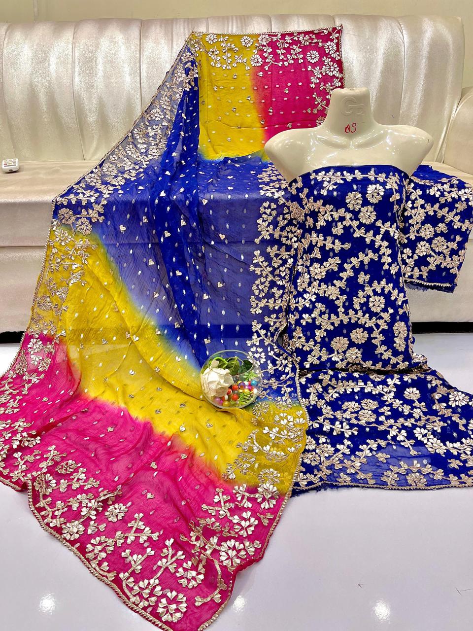 GOTTA JAAL CHIFFON DRESS