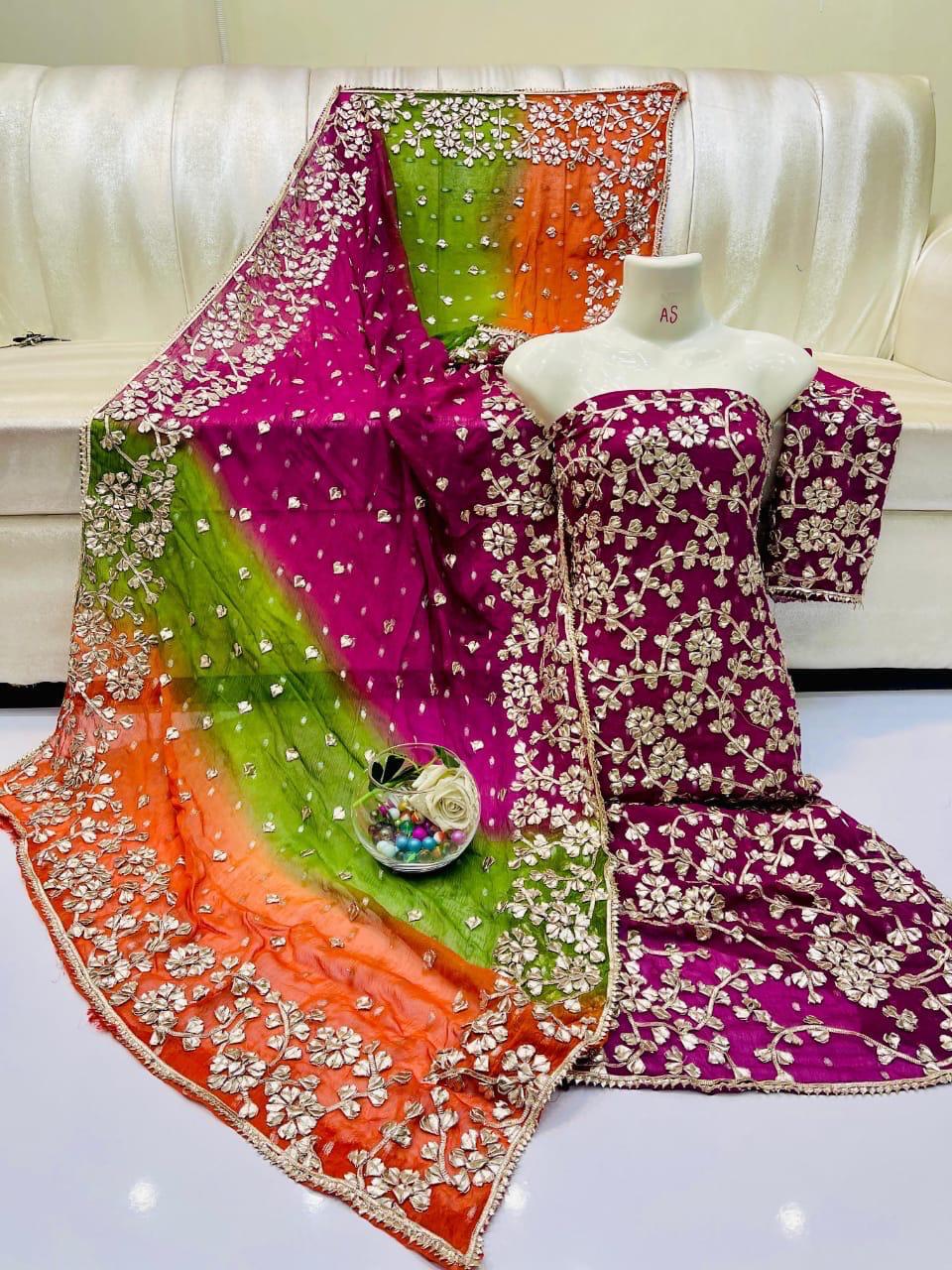 GOTTA JAAL CHIFFON DRESS