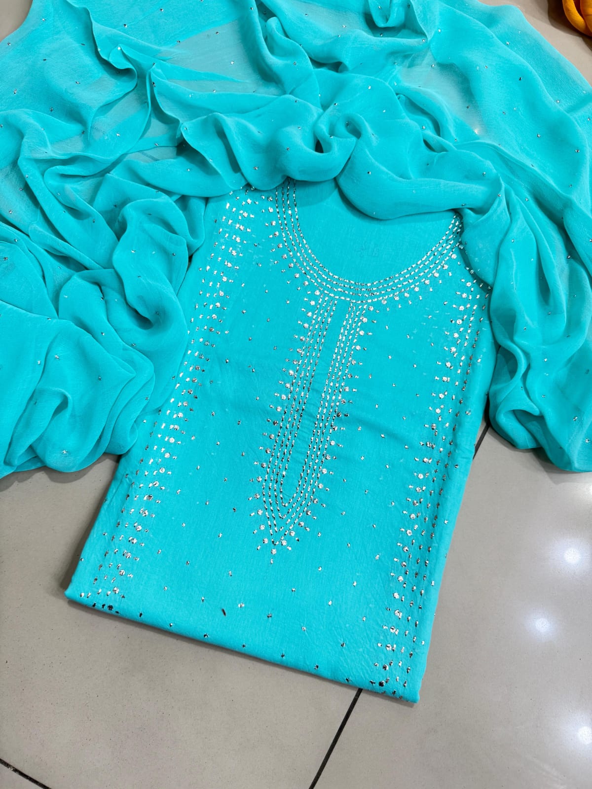 KURTA GALA LAWN MUKESH DRESS