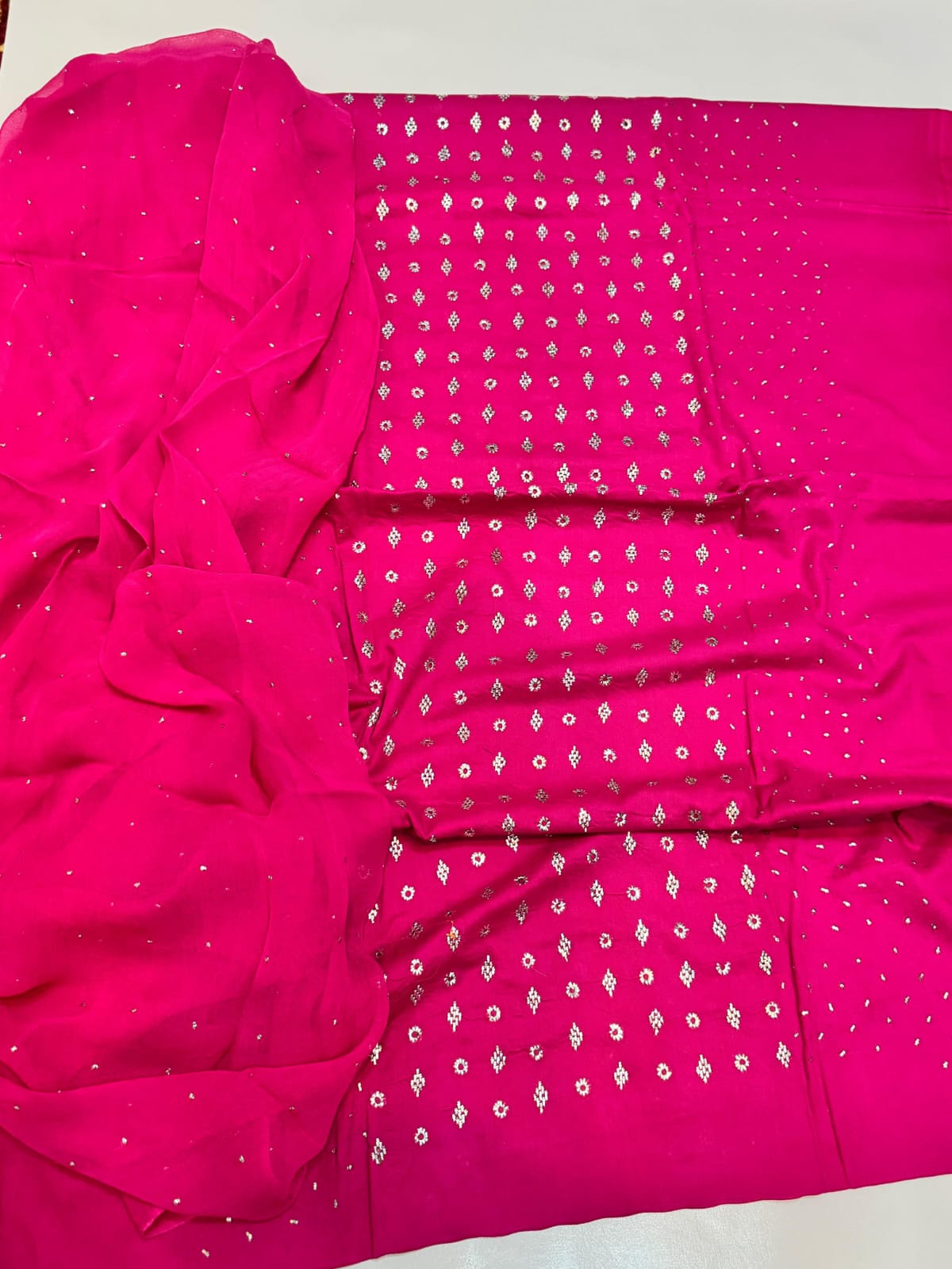 RING BARFI LAWN  MUKESH DRESS