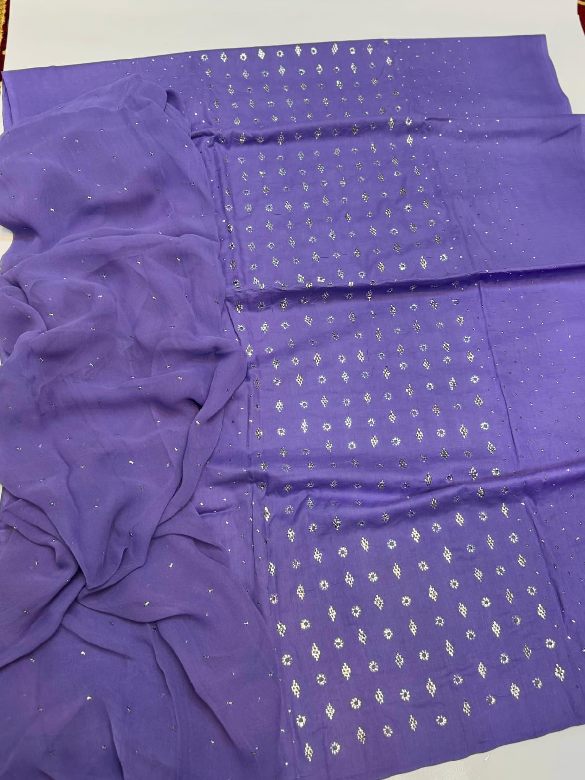 RING BARFI LAWN  MUKESH DRESS