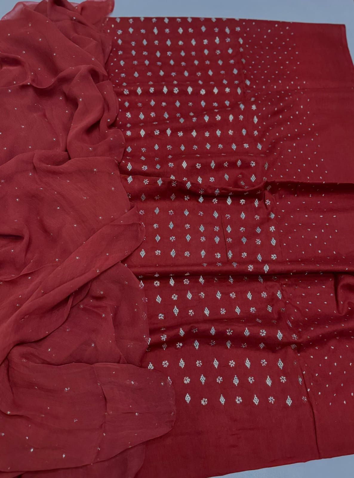 RING BARFI LAWN  MUKESH DRESS